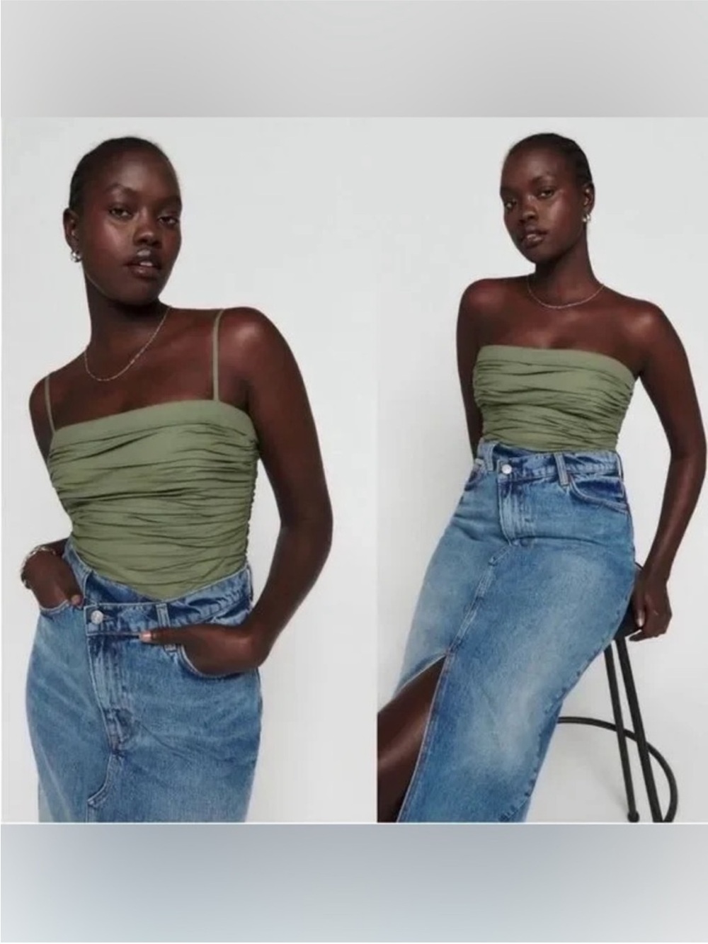Reformation Orion Tank in Olive Green, size 6.
Excellent condition! NWOT